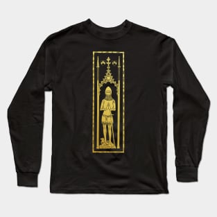 Medieval Tomb Brass Rubbing John, Lord Cobham Long Sleeve T-Shirt